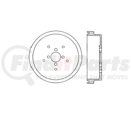 E12753012 by BENDIX - Formula Blue™ Premium HD Brake Drum - Rear, 296 mm OD, For Suzuki Sidekick
