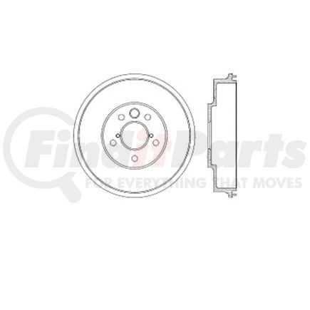 E12752015 by BENDIX - Formula Blue™ Premium HD Brake Drum - Rear, 269.5 mm OD, For Subaru Forester, Without ABS