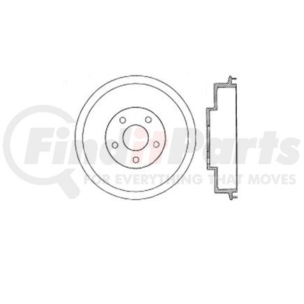 E12752016 by BENDIX - Formula Blue™ Premium HD Brake Drum - Rear, 277.5 mm OD, For Subaru Forester, With ABS