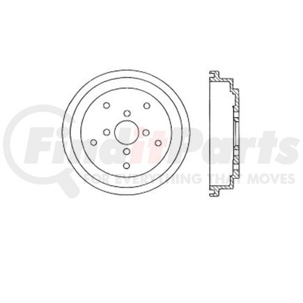 E12753008 by BENDIX - Formula Blue™ Premium HD Brake Drum - Rear, 263.3 mm OD, For Geo Tracker; Suzuki Sidekick