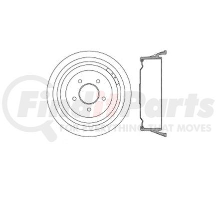 E12766013 by BENDIX - Formula Blue™ Premium HD Brake Drum - Rear, 12.3 in. OD