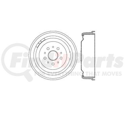 E12766008 by BENDIX - Formula Blue™ Premium HD Brake Drum - Front or Rear, 12.8 in. OD