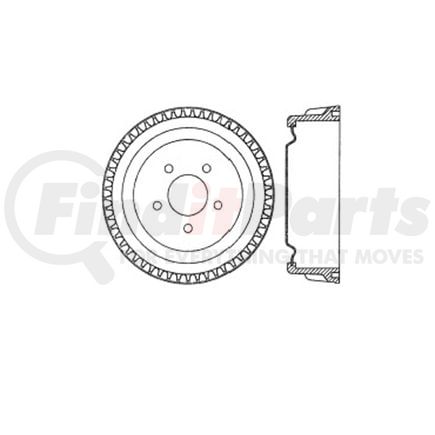 E12766027 by BENDIX - Formula Blue™ Premium HD Brake Drum - Rear, 12 in. OD