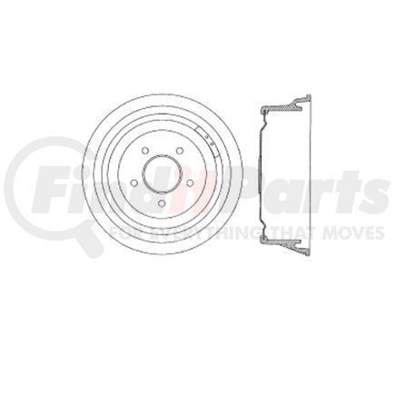 E12766014 by BENDIX - Formula Blue™ Premium HD Brake Drum - Rear, 13.7 in. OD