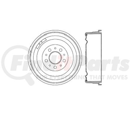 E12766038 by BENDIX - Formula Blue™ Premium HD Brake Drum - Front, 12.8 in. OD