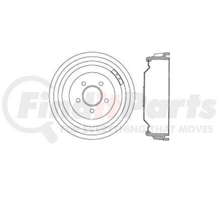 E12766028 by BENDIX - Formula Blue™ Premium HD Brake Drum - Rear, 13 in. OD