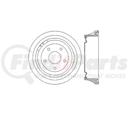 E12767021 by BENDIX - Formula Blue™ Premium HD Brake Drum - Rear, 13 in. OD