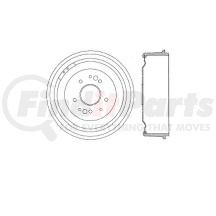 E12767006 by BENDIX - Formula Blue™ Premium HD Brake Drum - Front, 12.7 in. OD