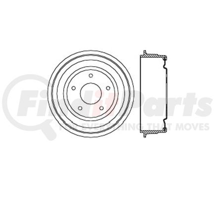 E12767009 by BENDIX - Formula Blue™ Premium HD Brake Drum - Front, 11.3 in. OD, For 1964-1968 Chevrolet El Camino, 9-1/2 in. Brakes