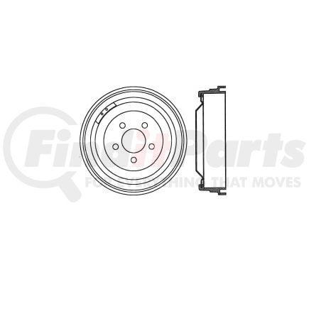 E12768010 by BENDIX - Formula Blue™ Premium HD Brake Drum - Rear, 12.6 in. OD, For Dodge D100 D150 1/2 Ton Pickup, 2WD, from Chassis #: 1430001