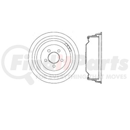 E12768013 by BENDIX - Formula Blue™ Premium HD Brake Drum - Rear, 13.6 in. OD, For Dodge D100 D150 1/2 Ton Pickup, 2WD