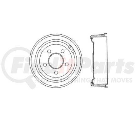 E12768017 by BENDIX - Formula Blue™ Premium HD Brake Drum - Front, 10.3 in. OD, For 1982-1983 Jeep Postal