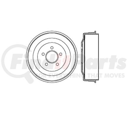 E12768018 by BENDIX - Formula Blue™ Premium HD Brake Drum - Front, 12.7 in. OD