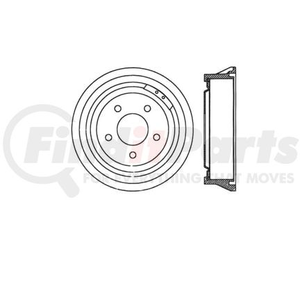 E12767028 by BENDIX - Formula Blue™ Premium HD Brake Drum - Rear, 10.9 in. OD, For Chevrolet Lumina APV Van; Chevrolet Venture; Oldsmobile Silhouette APV; Pontiac Montana; Pontiac Transport