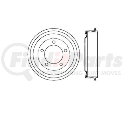 E12768028 by BENDIX - Formula Blue™ Premium HD Brake Drum - Front or Rear, 11.6 in. OD