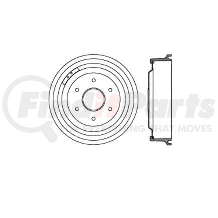 E12768033 by BENDIX - Formula Blue™ Premium HD Brake Drum - Rear, 12.8 in. OD