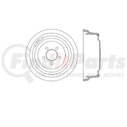 E12768021 by BENDIX - Formula Blue™ Premium HD Brake Drum - Rear, 13.6 in. OD