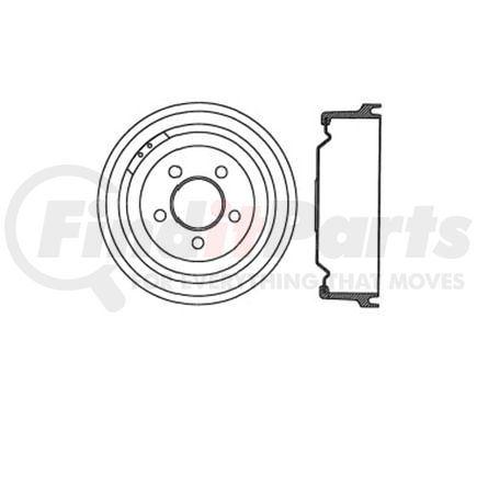 E12768025 by BENDIX - Formula Blue™ Premium HD Brake Drum - Rear, 11.6 in. OD