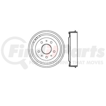 E12770006 by BENDIX - Formula Blue™ Premium HD Brake Drum - Front, 12.4 in. OD