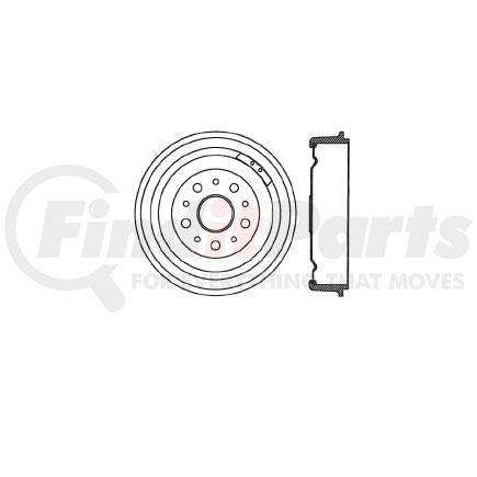 E12770007 by BENDIX - Formula Blue™ Premium HD Brake Drum - Rear, 11.6 in. OD