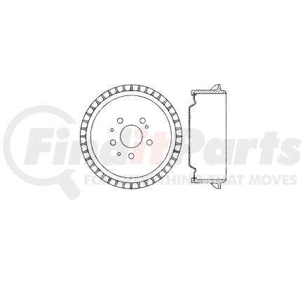 E12768044 by BENDIX - Formula Blue™ Premium HD Brake Drum - Rear, 12.6 in. OD