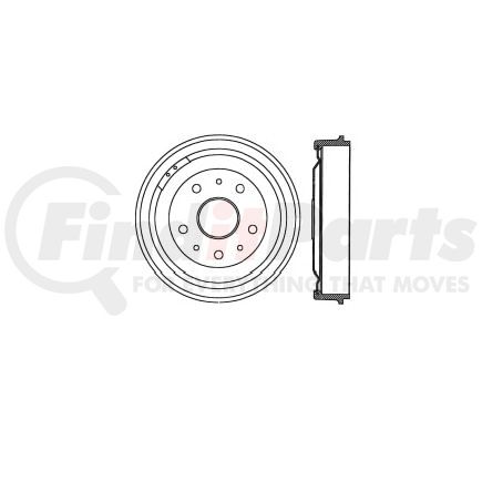 E12770005 by BENDIX - Formula Blue™ Premium HD Brake Drum - Rear, 12.4 in. OD