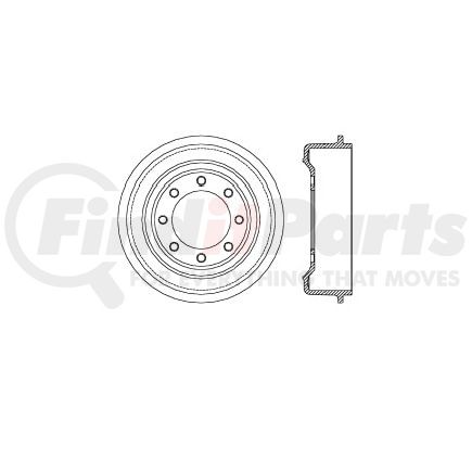 E12770011 by BENDIX - Formula Blue™ Premium HD Brake Drum - Front, 14.1 in. OD