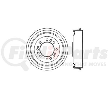 E12770018 by BENDIX - Formula Blue™ Premium HD Brake Drum - Front, 13.7 in. OD