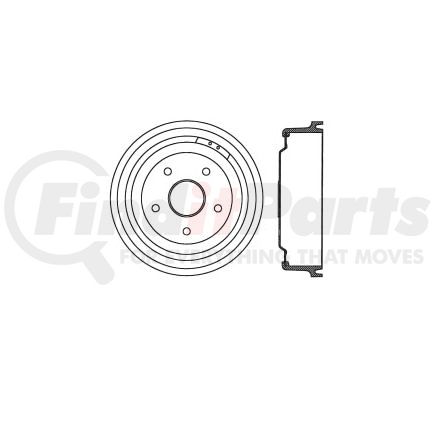 E12770027 by BENDIX - Formula Blue™ Premium HD Brake Drum - Rear, 12.8 in. OD