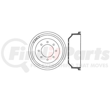 E12770024 by BENDIX - Formula Blue™ Premium HD Brake Drum - Rear, 14.1 in. OD