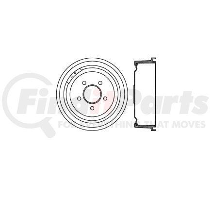 E12770025 by BENDIX - Formula Blue™ Premium HD Brake Drum - Rear, 11.7 in. OD, For Ford F100 F150 1/2 Ton Pickup, 2WD