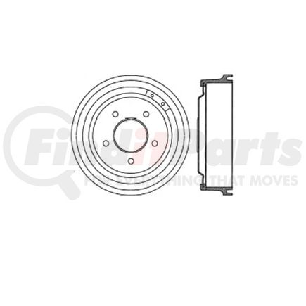 E12770033 by BENDIX - Formula Blue™ Premium HD Brake Drum - Rear, 12.8 in. OD