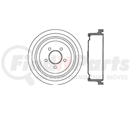 E12770042 by BENDIX - Formula Blue™ Premium HD Brake Drum - Rear, 11.7 in. OD