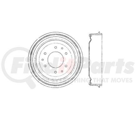 E12771005 by BENDIX - Formula Blue™ Premium HD Brake Drum - Front or Rear, 12.4 in. OD