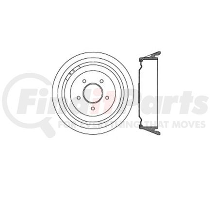 E12771007 by BENDIX - Formula Blue™ Premium HD Brake Drum - Rear, 13.3 in. OD