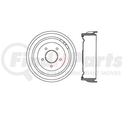 E12771015 by BENDIX - Formula Blue™ Premium HD Brake Drum - Rear, 13.2 in. OD