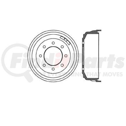 E12771017 by BENDIX - Formula Blue™ Premium HD Brake Drum - Rear, 13 in. OD