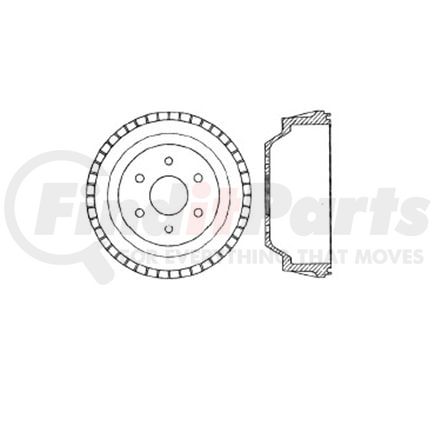 E12771023 by BENDIX - Formula Blue™ Premium HD Brake Drum - Rear, 13.6 in. OD