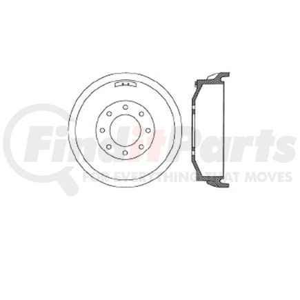 E12771024 by BENDIX - Formula Blue™ Premium HD Brake Drum - Rear, 16 in. OD