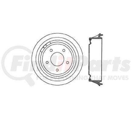 E12771021 by BENDIX - Formula Blue™ Premium HD Brake Drum - Rear, 11.9 in. OD