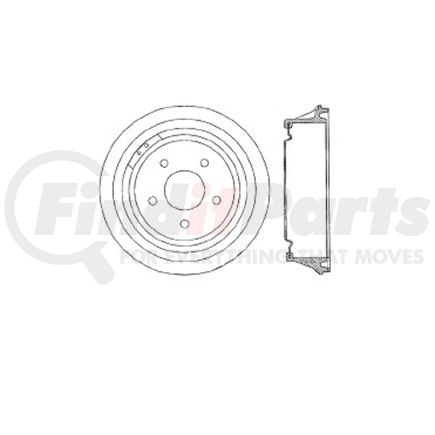 E12771033 by BENDIX - Formula Blue™ Premium HD Brake Drum - Rear, 12 in. OD