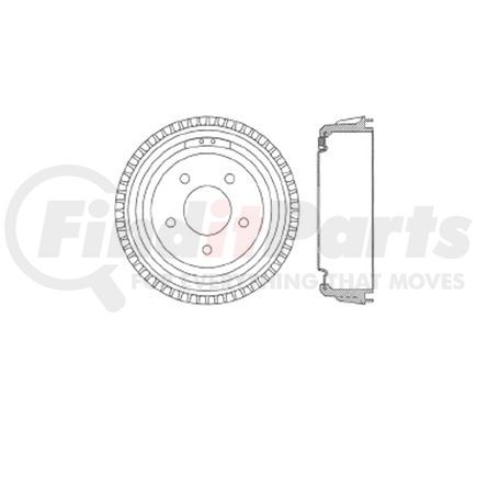 E12771025 by BENDIX - Formula Blue™ Premium HD Brake Drum - Rear, 11.9 in. OD