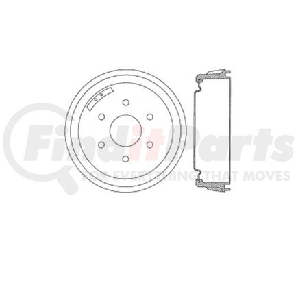 E12771026 by BENDIX - Formula Blue™ Premium HD Brake Drum - Rear, 11.9 in. OD