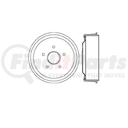 E12771028 by BENDIX - Formula Blue™ Premium HD Brake Drum - Front, 12.7 in. OD, For 1969-1973 International Harvester 110 1100 Series 2WD Pickup and Travelall