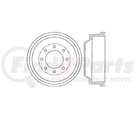 E12772009 by BENDIX - Formula Blue™ Premium HD Brake Drum - Rear, 14 in. OD