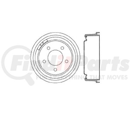 E12772010 by BENDIX - Formula Blue™ Premium HD Brake Drum - Rear, 11.6 in. OD