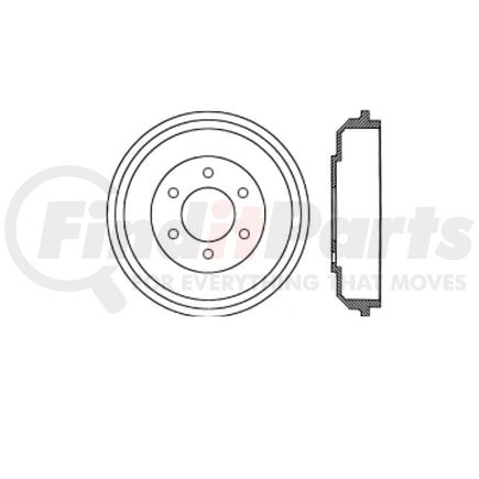 E12771048 by BENDIX - Formula Blue™ Premium HD Brake Drum - Rear, 13.2 in. OD, For Chevrolet Colorado; GMC Canyon; Isuzu Pickup