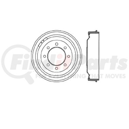 E12772006 by BENDIX - Formula Blue™ Premium HD Brake Drum - Front, 13.7 in. OD