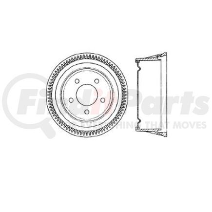 E12772016 by BENDIX - Formula Blue™ Premium HD Brake Drum - Rear, 11.1 in. OD, For Chrysler Town & Country; Dodge Caravan Grand Caravan Mini Ram Van; Plymouth Voyager Grand Voyager