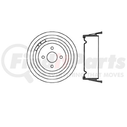 Bendix E12772012 Brake Drum Brake Drum